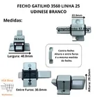 Fecho Trinco Gatilho 3560 Janela Portas Aluminio Branco Udinese