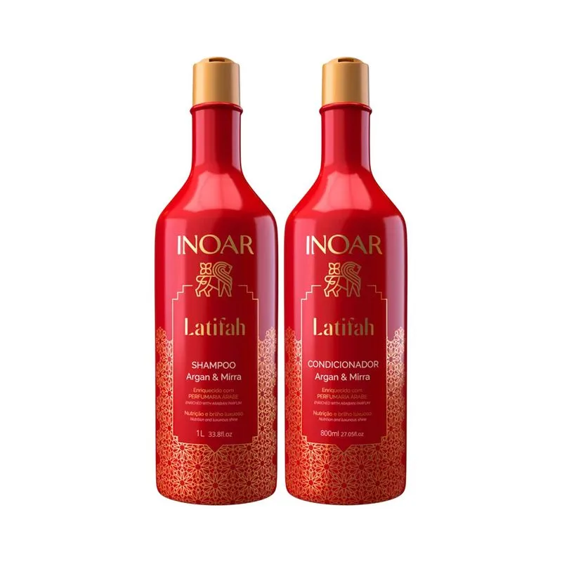 Kit Inoar Shampoo 1L + Condicionador 800ml Latifah