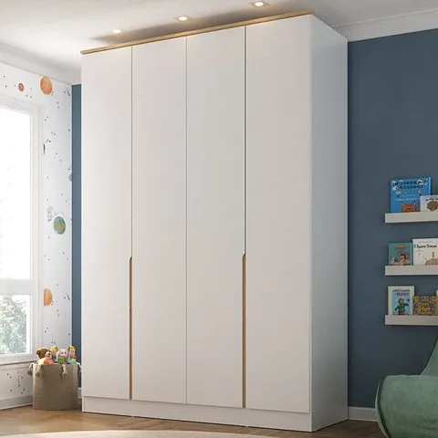 Guarda Roupa Infantil 4 Portas 2 Gavetas MDF Sky Yescasa