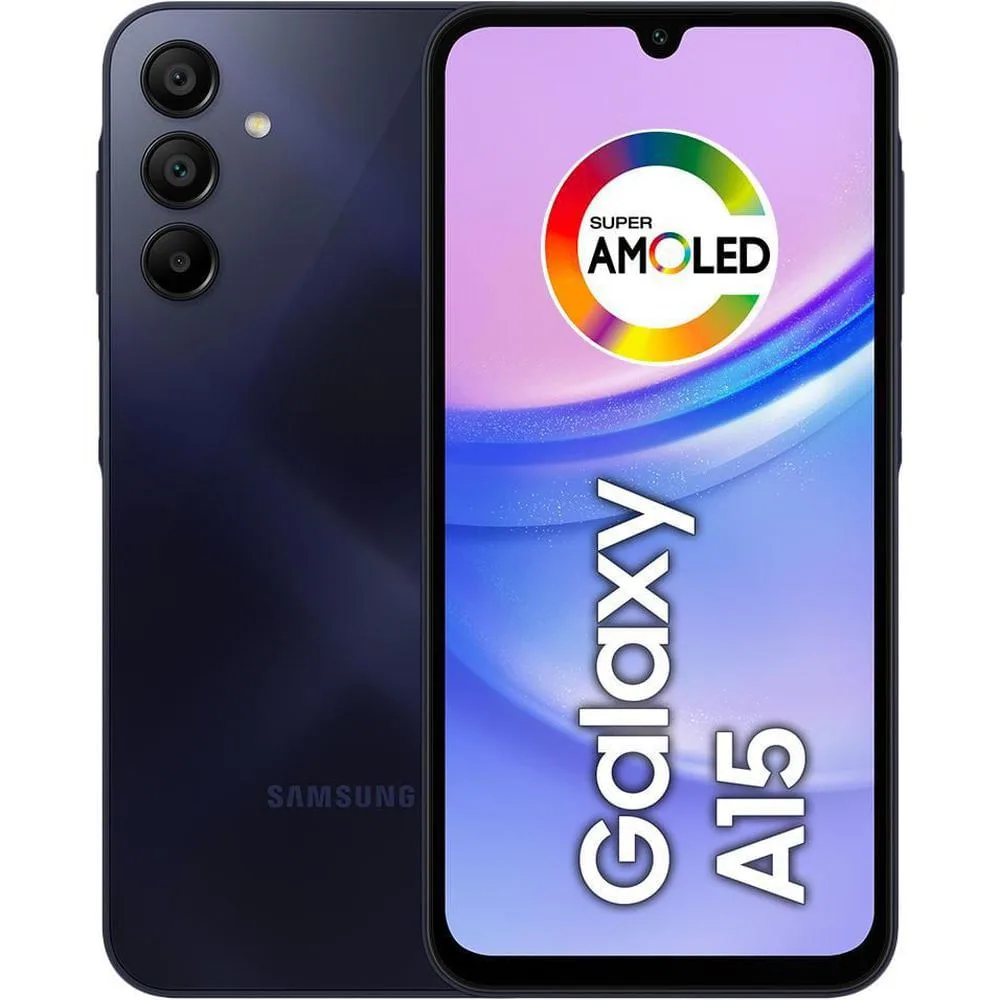 Smartphone Samsung Galaxy A15 4G 128GB Tela 6.5" 4GB RAM Câmera Tripla + Selfie 13MP - Azul Escuro