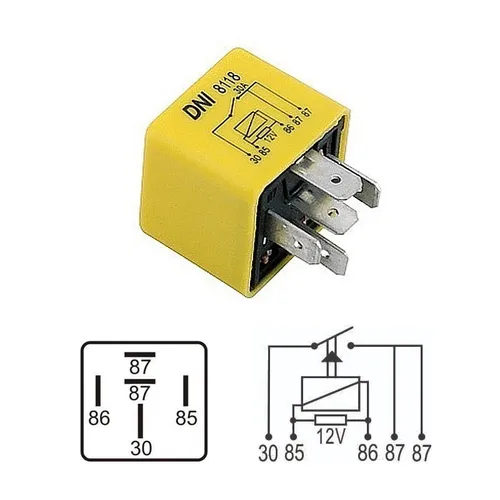 Relé Ar Condicionado Duplo N.a  2x30a 12v  5t 4320625