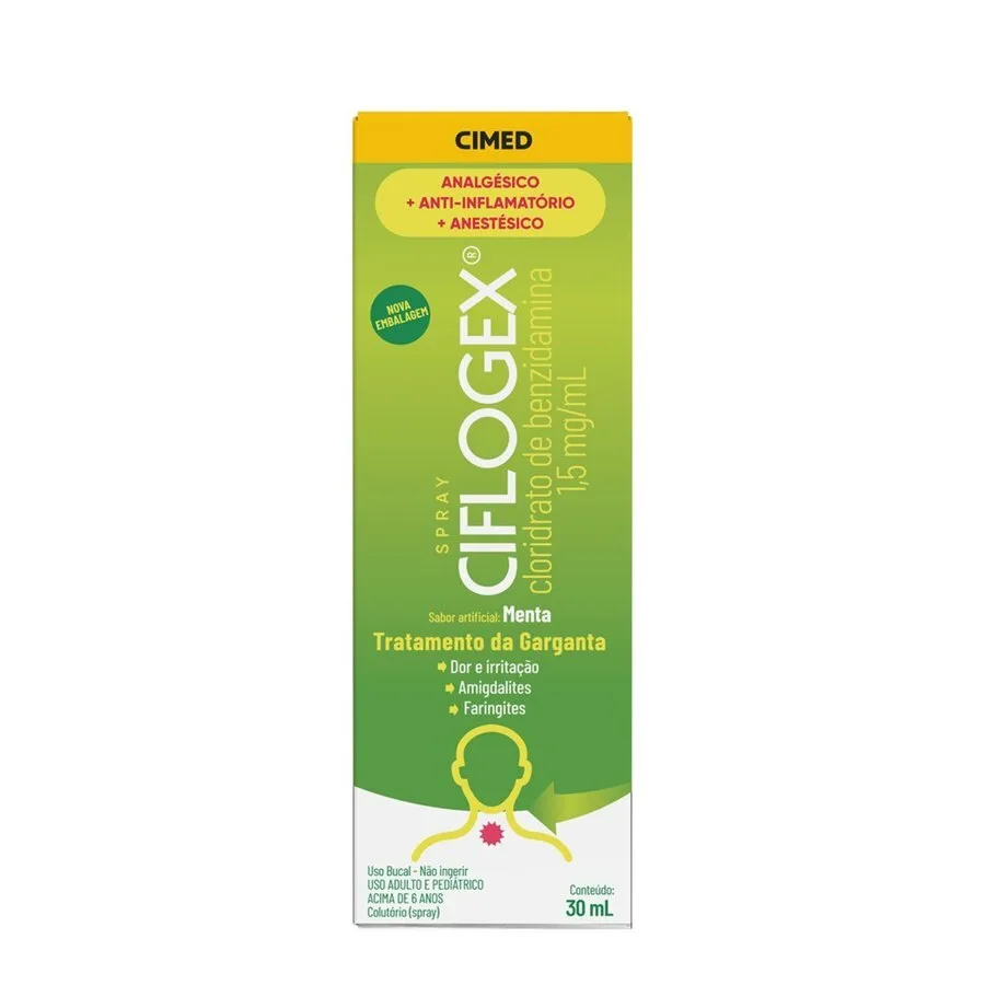 Ciflogex Spray Para Garganta Sabor Menta 30Ml