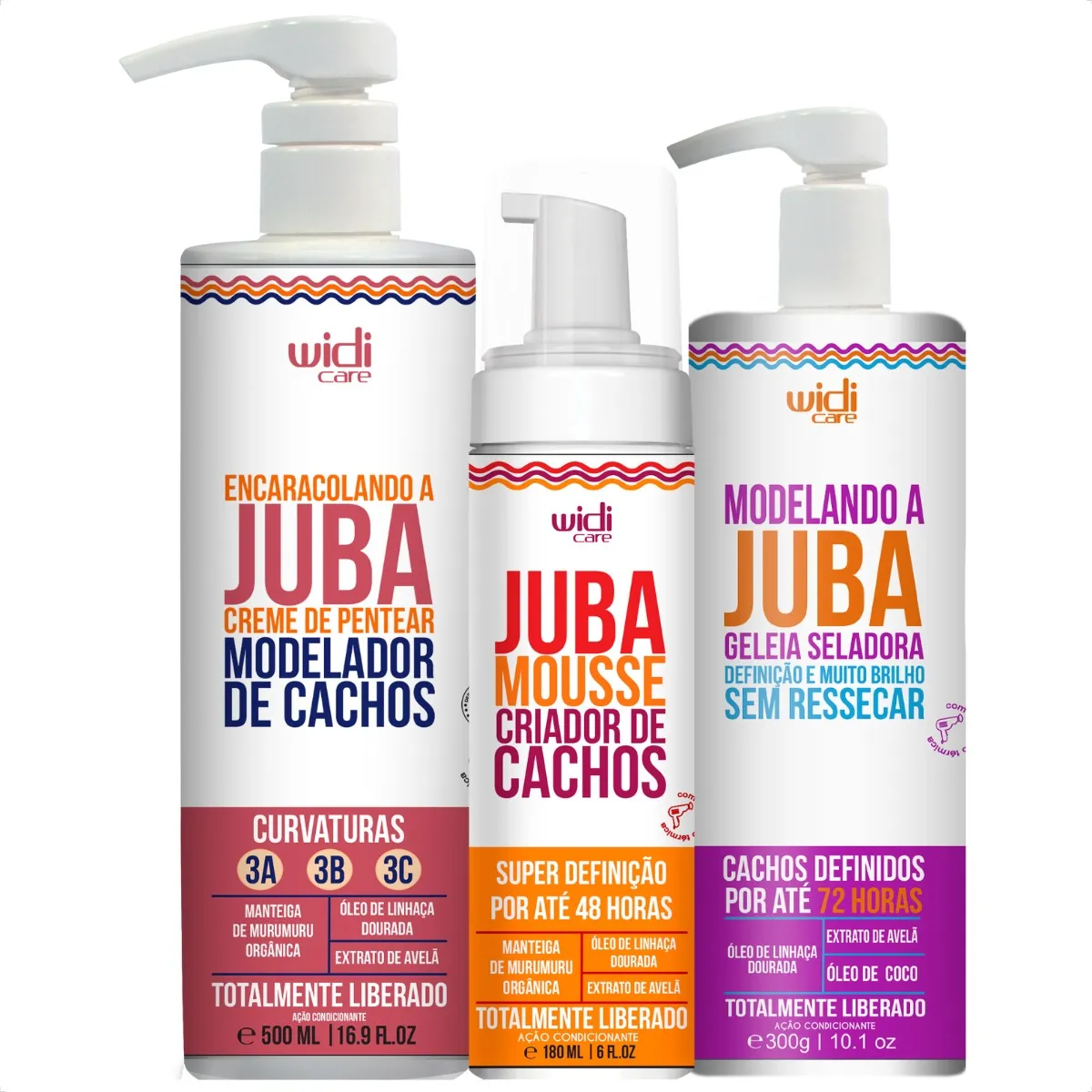 Encaracolando A Juba + Mousse + Modelando Geleia Widi Care