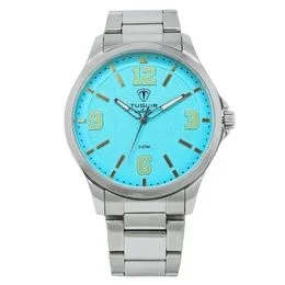 Relógio Masculino Tuguir Quartz Infinity TGI37238 Azul Claro|Prata