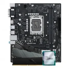 Kit Upgrade, Intel Core i5 12400F, Placa Mãe Asus Prime H610M-F D4 R2.0, Memória 8GB DDR4