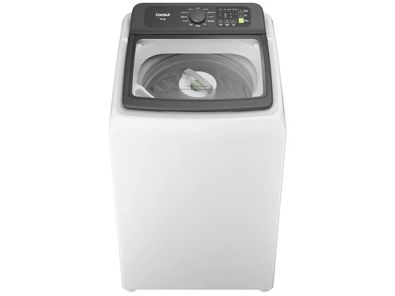 Lavadora de Roupas Consul 13kg Cesto Inox 12 Programas de Lavagem Branca CWN13AB