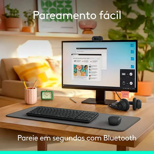 Teclado e Mouse sem fio, Bluetooth, MK250, Grafite, 920-013516, Logitech - CX 1 UN