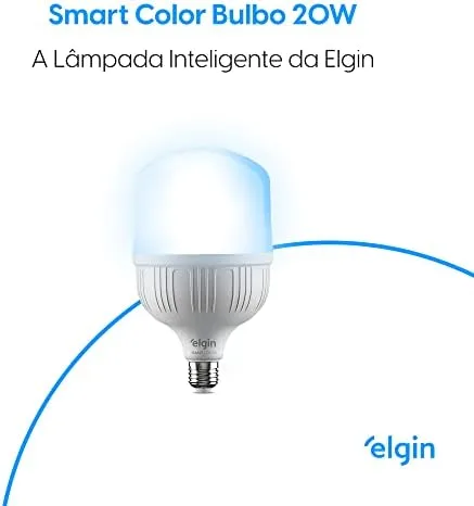 Lâmpada Inteligente Super Potência 30W Elgin Color RGB Wifi Compatível com Alexa e Google Home