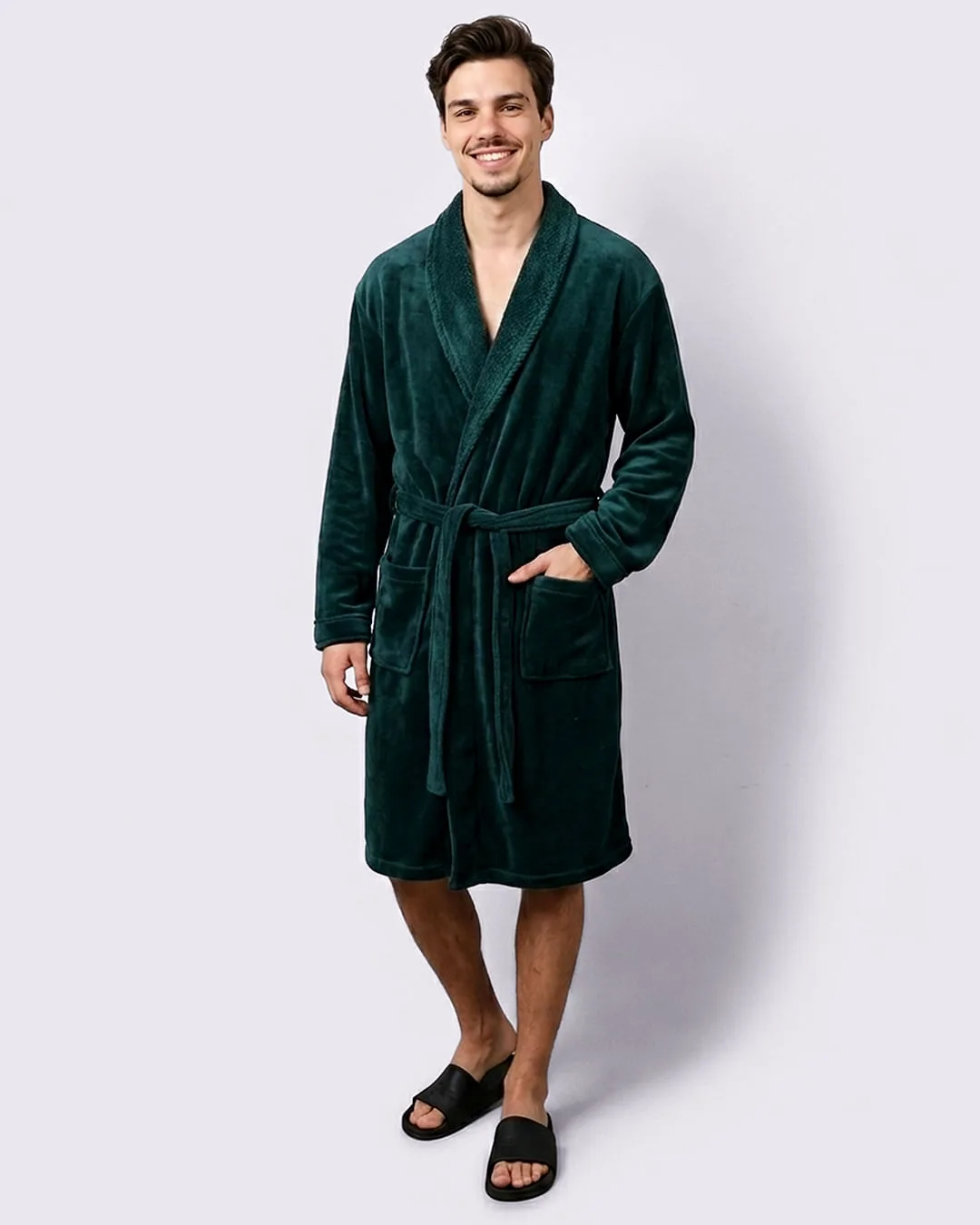 Roupão Unissex Atlântica Plush Kimono Verde