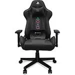 Cadeira Gamer PlayStation, com encosto inclinável e ajuste de altura, Preta, PA4...