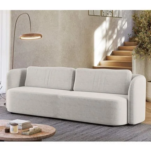 Sofá Living Orgânico Curvo 3 Lugares 200cm Castries Yescasa