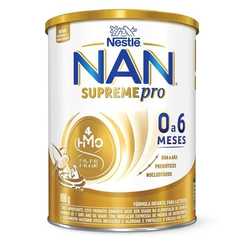 Nestlé Fórmula Infantil Nan Supreme Pro 0–6 meses HMO DHA ARA 800g