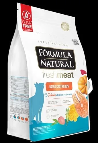 Fresh Meat Ração Para Gatos Gato Castrado Sabor Salmão, Abóbora e Cúrcuma 10,1kg