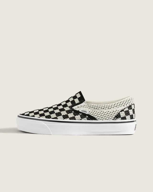 tênis slip-on checkerboard black marshmallow