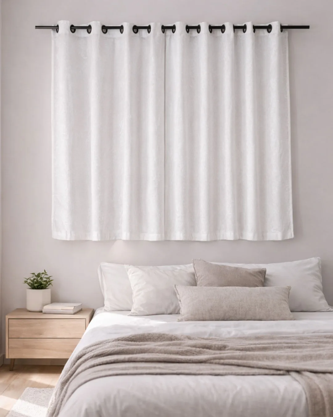 Cortina Rústica Bella Janela 2,60cm x 1,70cm Off White