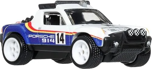 Hot Wheels® Collector Porsche 914 Safari, miniatura Car Culture 7 cm, Metal/Metal™, pneus Real Riders™ e embalagem de exposição.