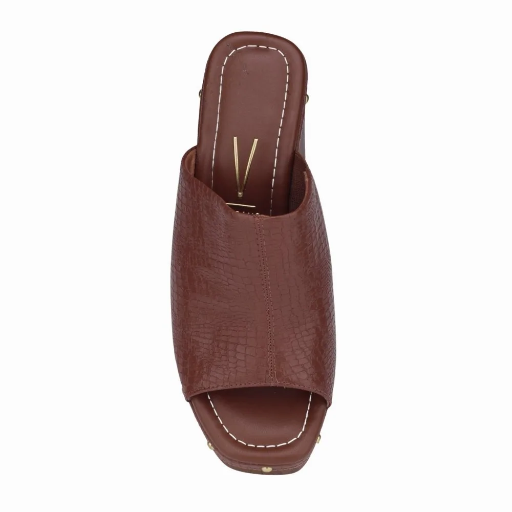 Tamanco Feminino Vizzano Salto Bloco com Plataforma Marrom