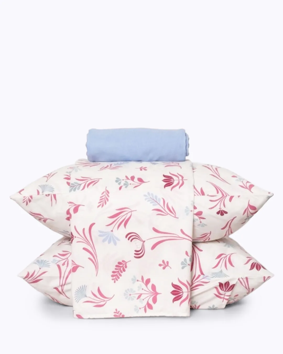 Jogo de Cama Queen Duplo Arte & Cazza Mini Flores Rosa