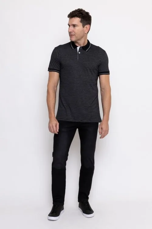 Calça Jeans Masculina Caedu Slim Preta - Estilo e Conforto
