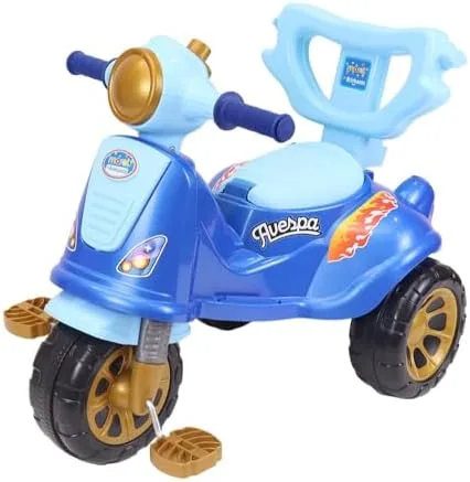 Maral Triciclo Avespa Azul Wheels – Passeio e Pedal Infantil, Plástico, Idade a Partir de 1 Mês – Desenvolvimento Motor e Coordenação