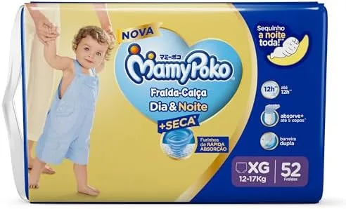 MamyPoko Fralda-Calça Dia&Noite Xg 52 Unidades