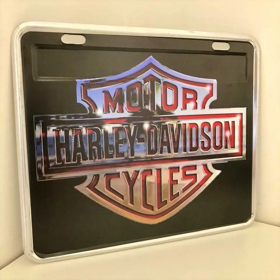 Placa De Moto Personalizada Harley Davidson, Varios Modelos