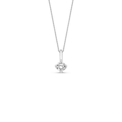 Pingente Lume Coração em Prata 925 e Ouro Amarelo 18k com Diamante de Laboratório 0,24 ct
