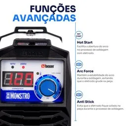Máquina de Solda Inversora TIG Mini Monstro 120A Bivolt Automática 127/220V BOXER-99304