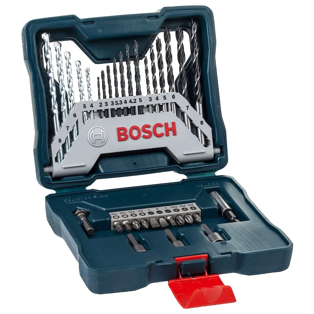 Jogo X-Line para Furar e Parafusar com 33 Peças e Maleta BOSCH-2607017398-000