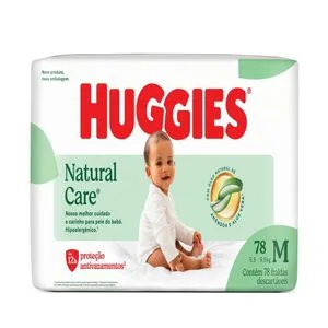 Fralda Huggies Natural Care M 78 Unidades