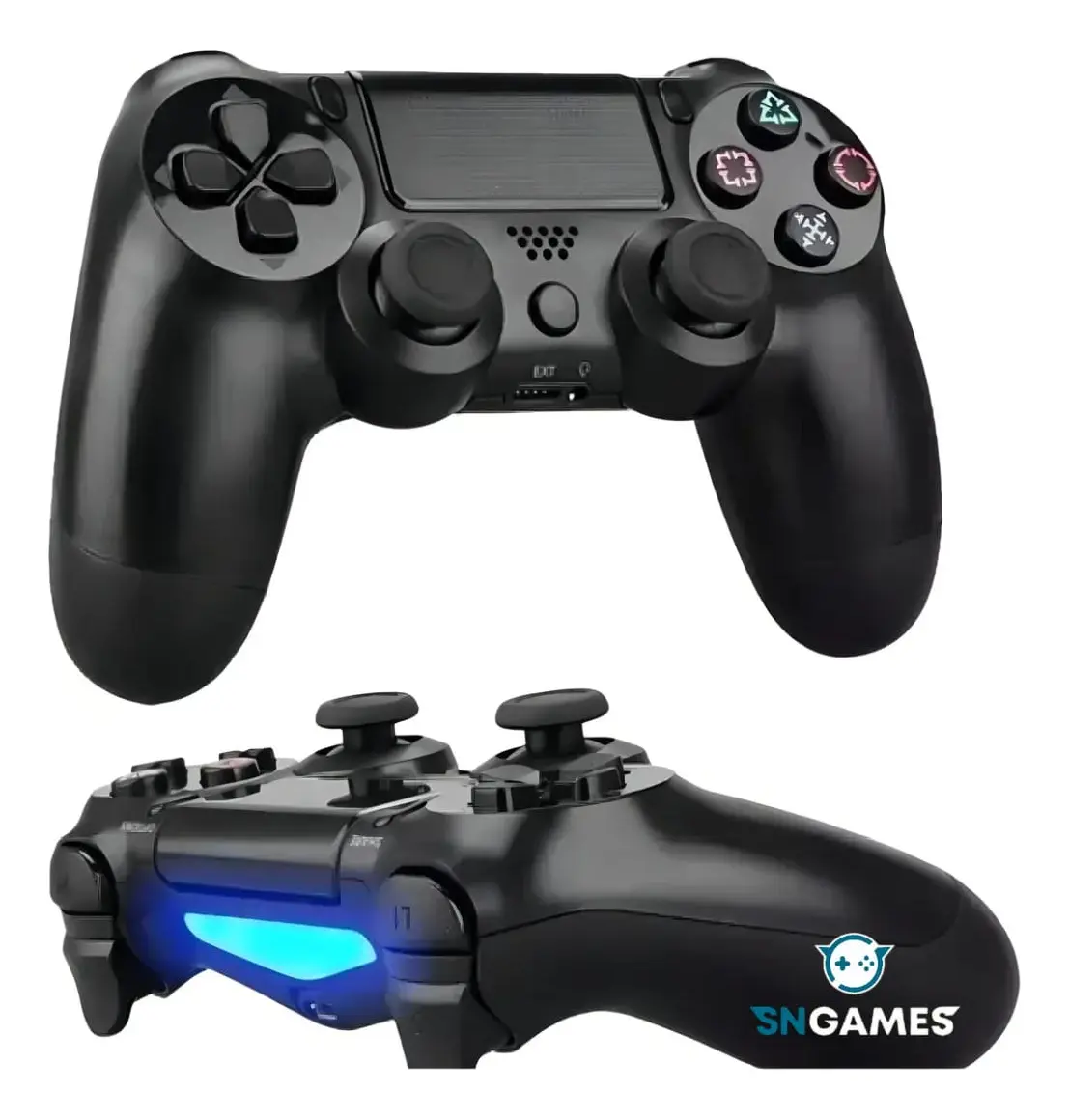 Controle Sem Fio Manete Bluetooth Joystick Para PS4 Tv Smart Samsung Pc Vídeo Game Celular com P2 Sngames