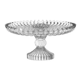 Prato de Bolo com Pé Mônaco Havan Casa 29,5Cm - Transparente