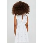 Vestido Infantil Menina Branco Bordado Colorido Babados