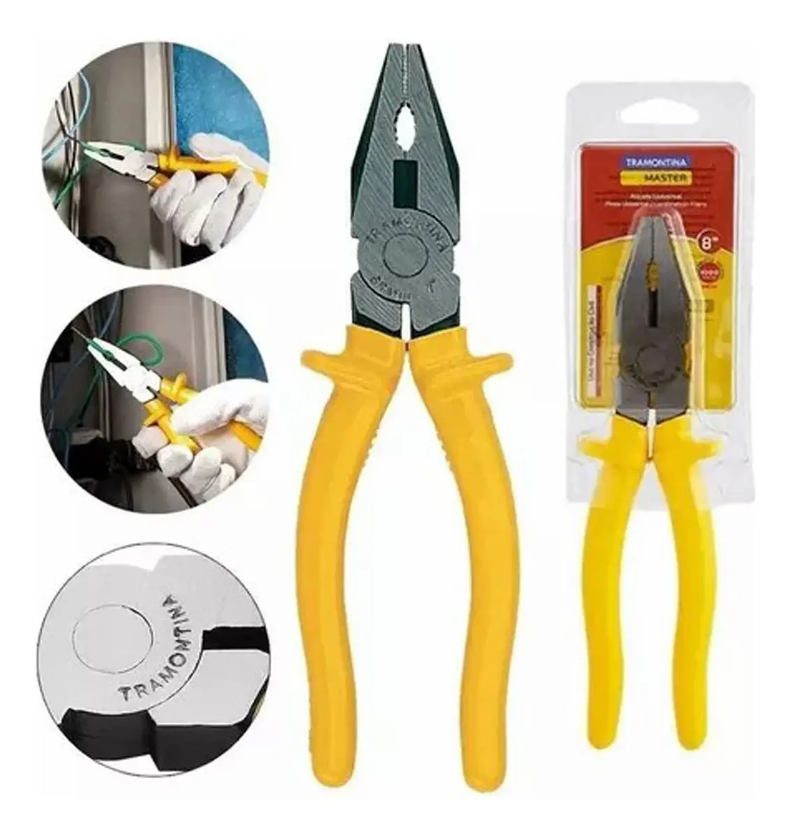 Tramontina 1001108 Alicate Universal 8 1000v Color Amarelo
