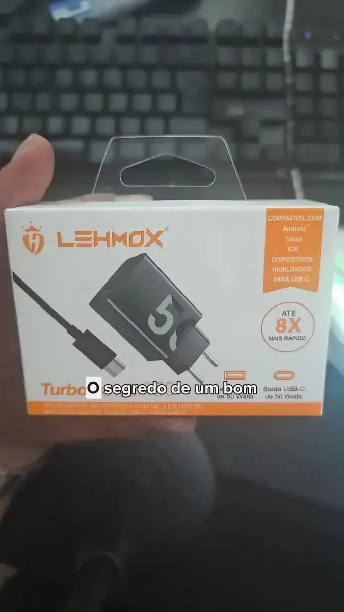 Carregador Turbo 50w Tipo C Para Samsung Motorola Xiaomi LG