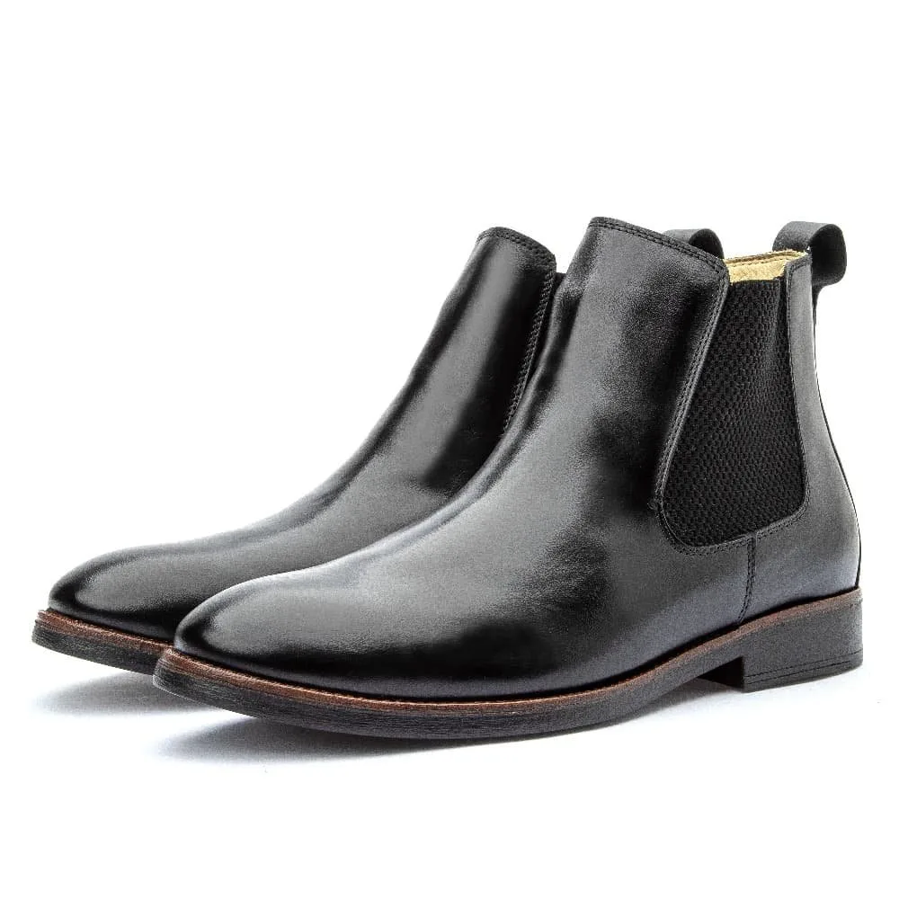 Bota Masculina de Couro Chelsea Clube do Sapato de Franca RN Liverpool 2 Preta