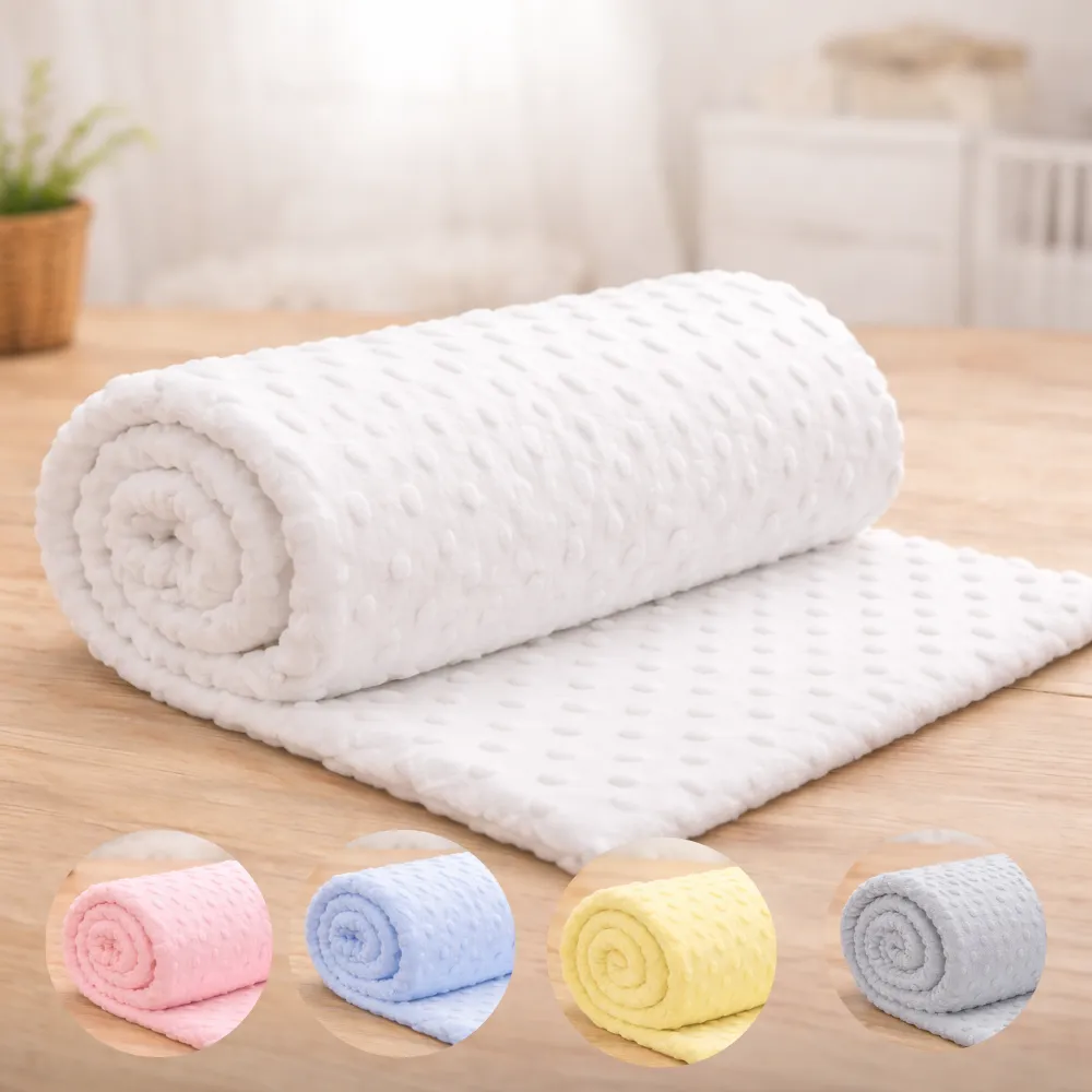 Manta Bebê Pipoquinha Plush Luxo Menino Menina 1 Metro