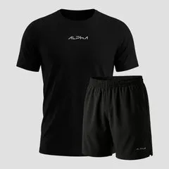 Kit Bermuda+Camiseta New Fluid Dry Academia Alpha Co