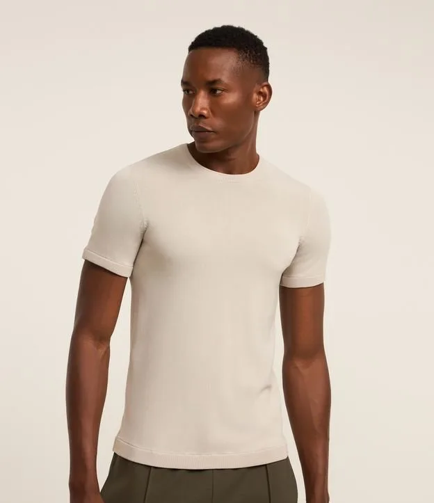 Camiseta Muscle Texturizada em Tricô