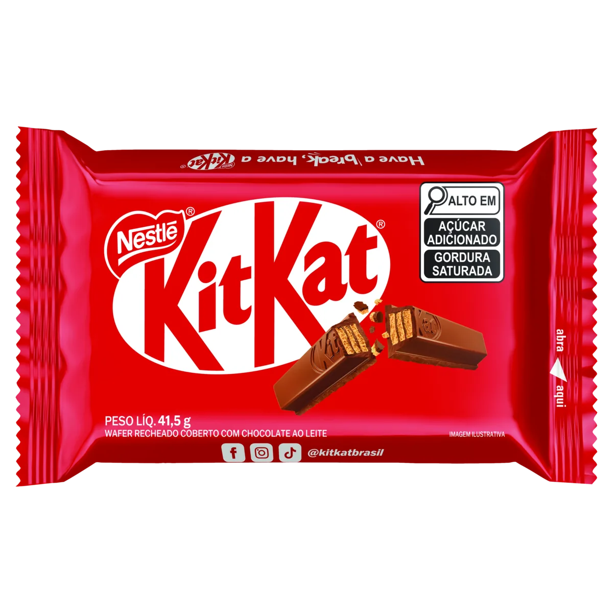 Wafer ao Leite Kitkat Pacote 41,5g
