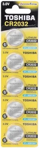 Pilha Moeda Lithium 3V CR2032 (C/5 Pilhas) Toshiba