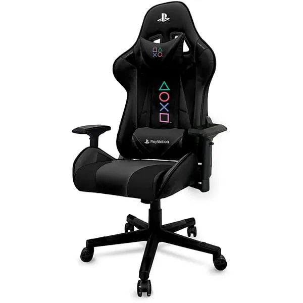 Cadeira Gamer PlayStation, com encosto inclinável e ajuste de altura, Preta, PA4D, XL-1315-4D, Playstation - CX 1 UN