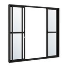 Porta Sacada De Aluminio Preto 4 Folhas Linha 25 Com Fechadura 2,10x1,80