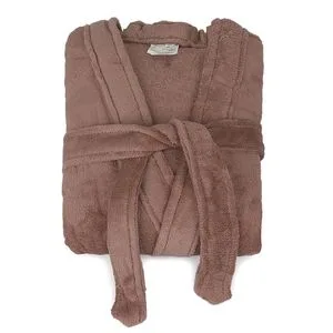 Roupão Kimono Microfibra Rosa Blush Tamanho M 46725 - Sofisticata