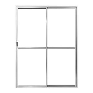 Porta Sacada De Aluminio Brilhante 2 Folhas Linha 25 Com Fech