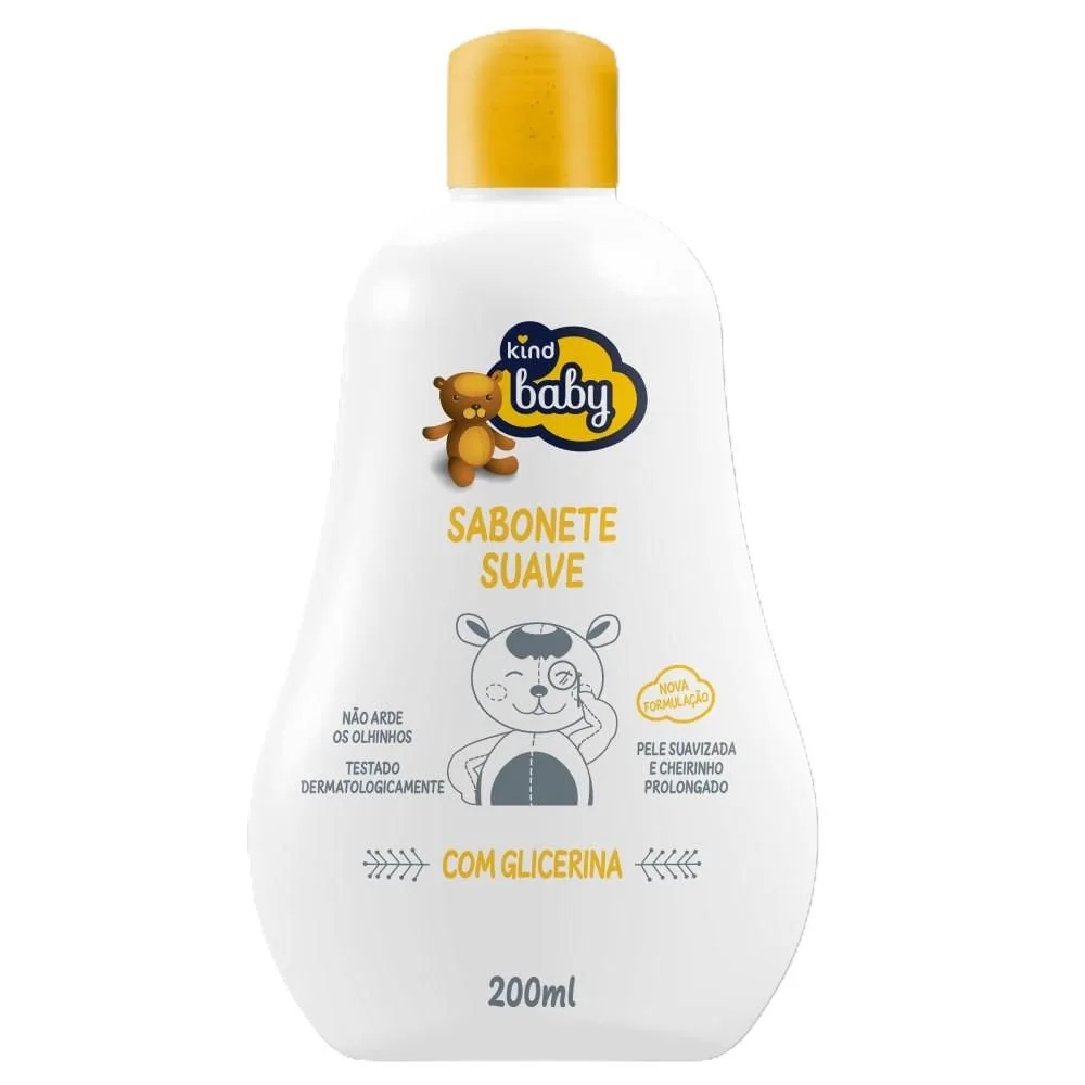Sabonete Líquido Infantil Kind Baby Suave com Glicerina 200ml