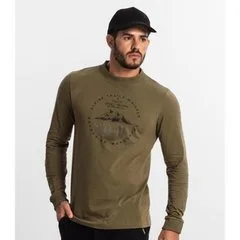 Camiseta Masculina Manga Longa Diametro Verde