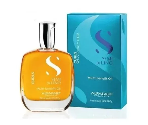Multi-benefit Oil Semi Di Lino Curls 100ml - Alfaparf