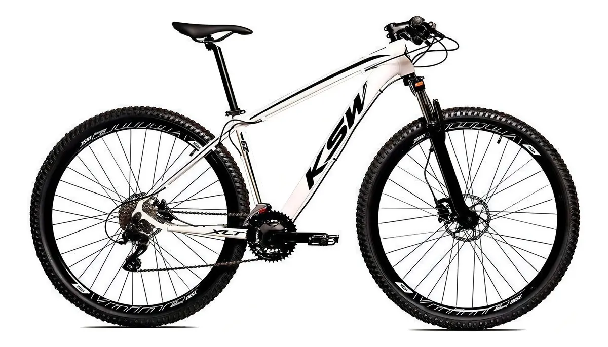 Bicicleta Alumínio Aro 29 Ksw 24v Freio Disco Xlt Cor Branco Tamanho Do Quadro 21