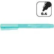 Caneta Fine Pen Verde Pastel, 0.4mm, Faber-Castell 1 UN